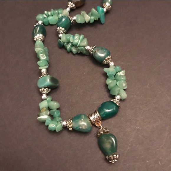 💜Dark Grey Purse/Agate Stone Necklace💜 - Picture 11 of 13